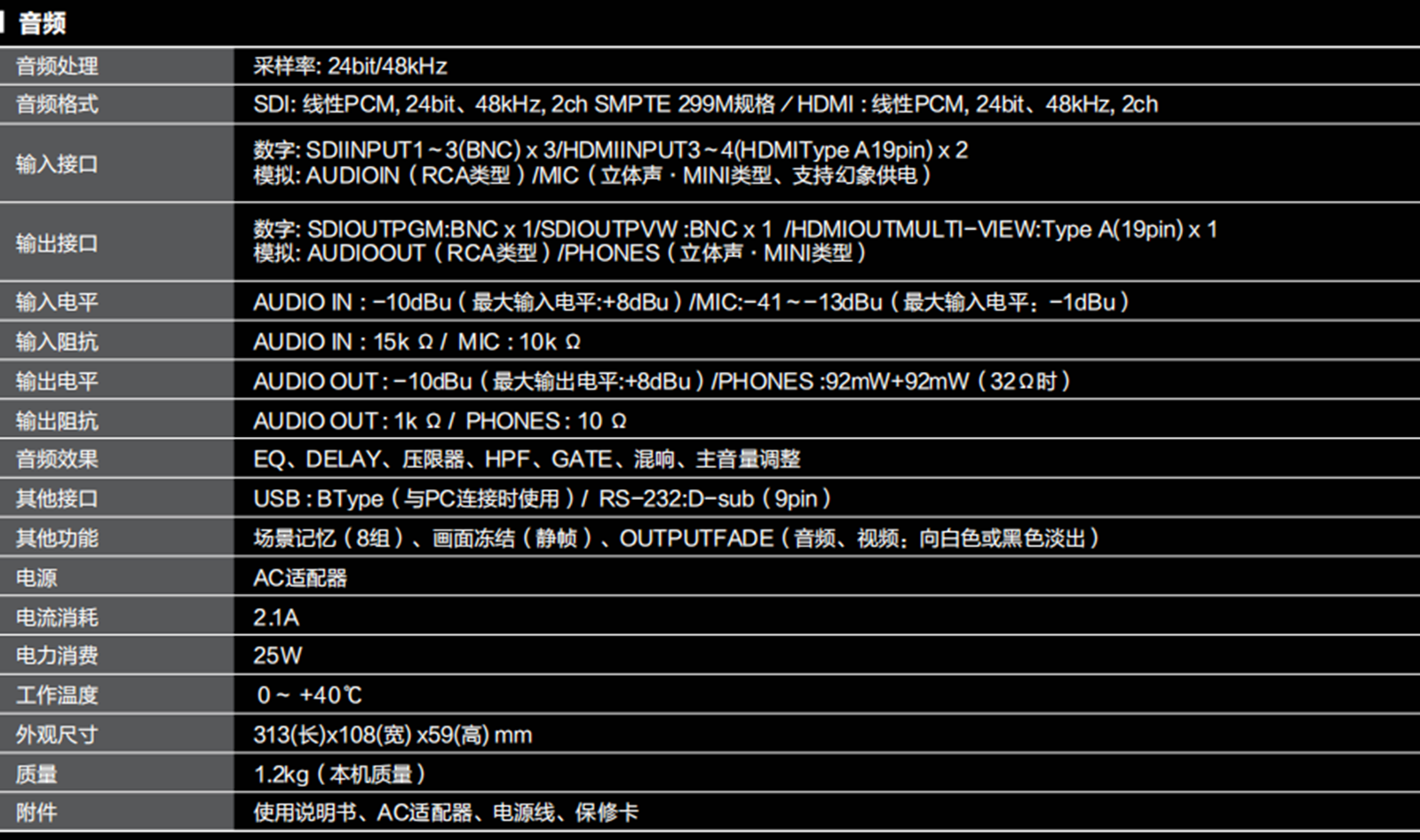 逻兰/Roland V-1SDI 切换台