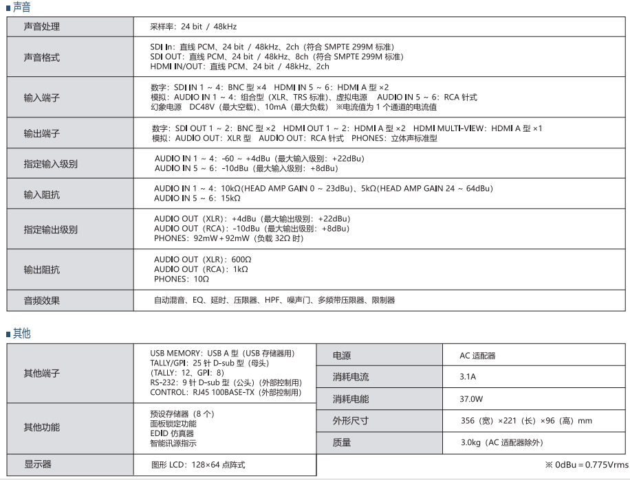 逻兰/Roland V-60HD 切换台